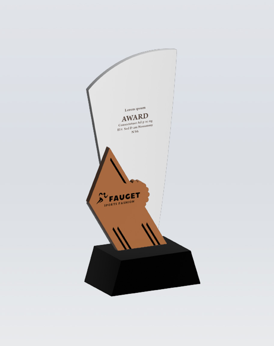 Zenith Apex Custom Acrylic & Wood Award