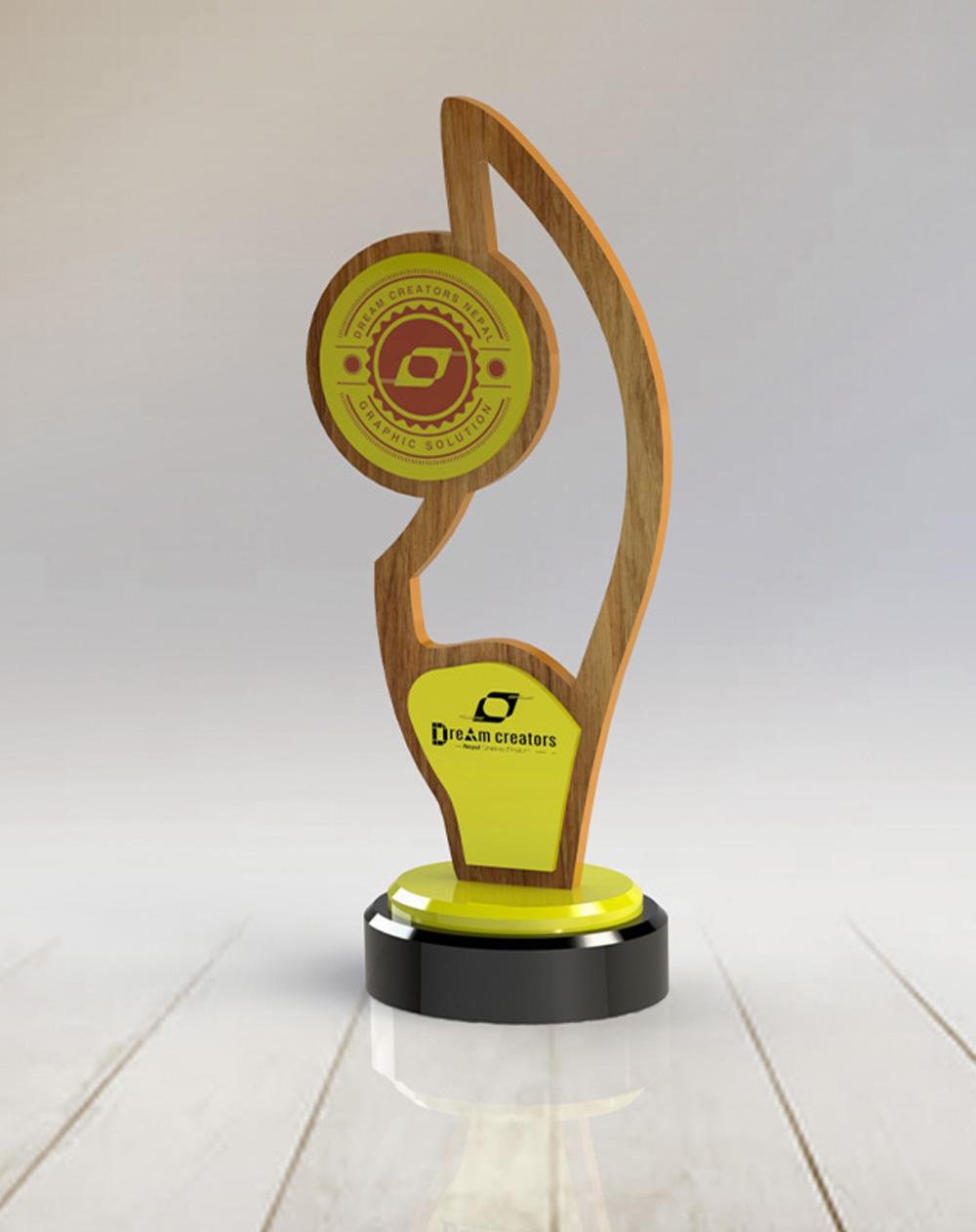Artisan Wave Wooden Crest Award