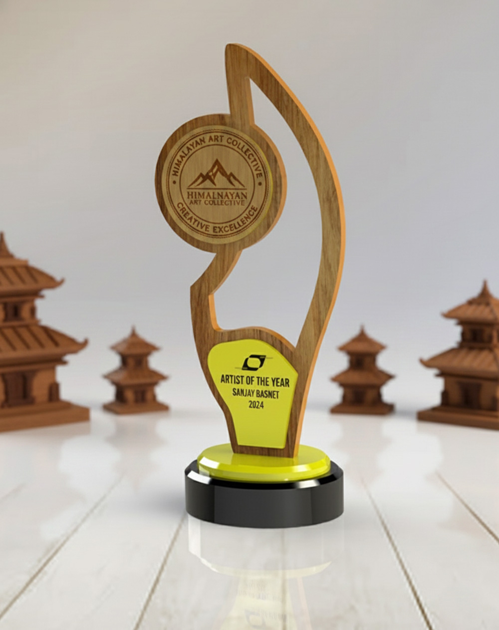 Artisan Wave Wooden Crest Award