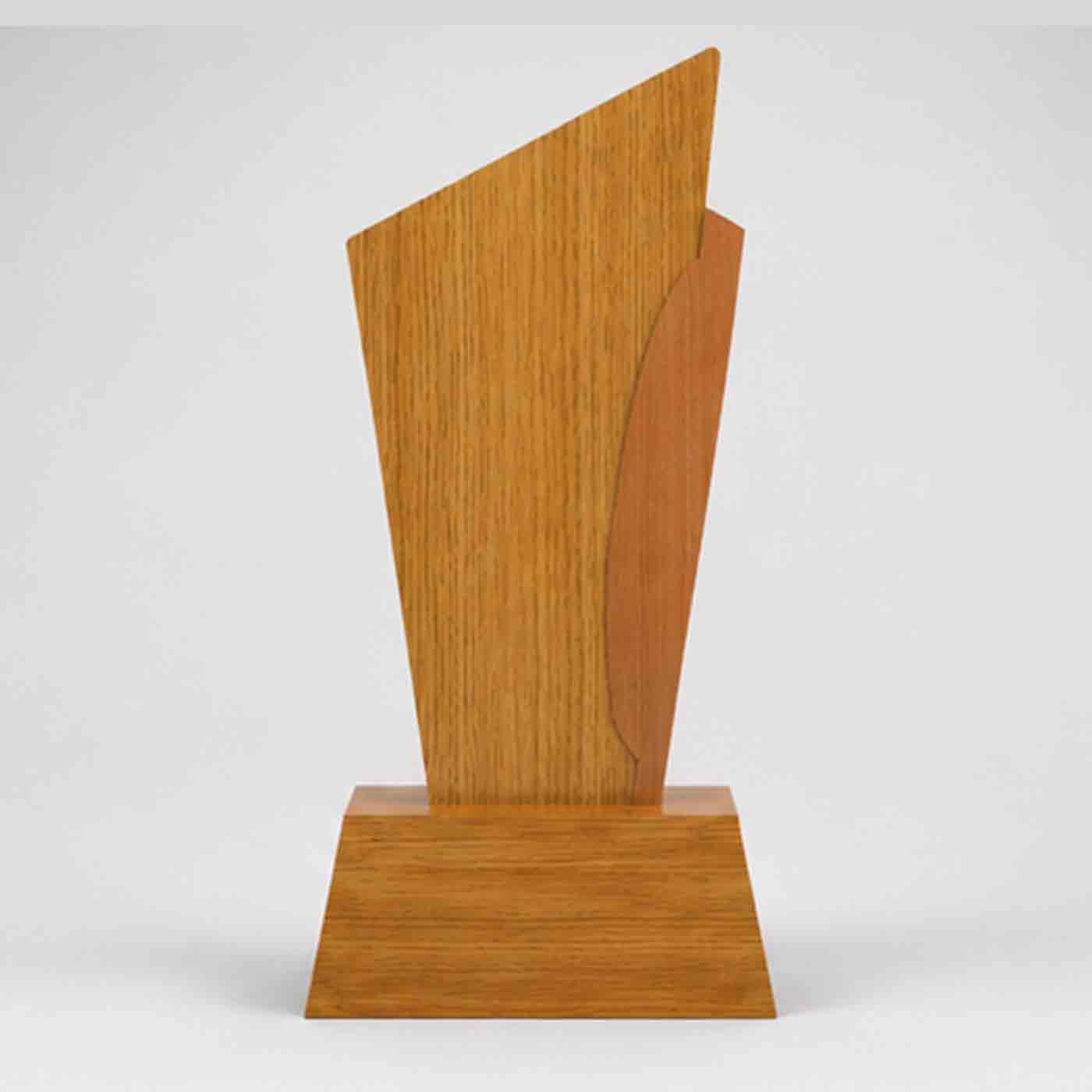 Pinnacle Crest Layered Wooden Trophy